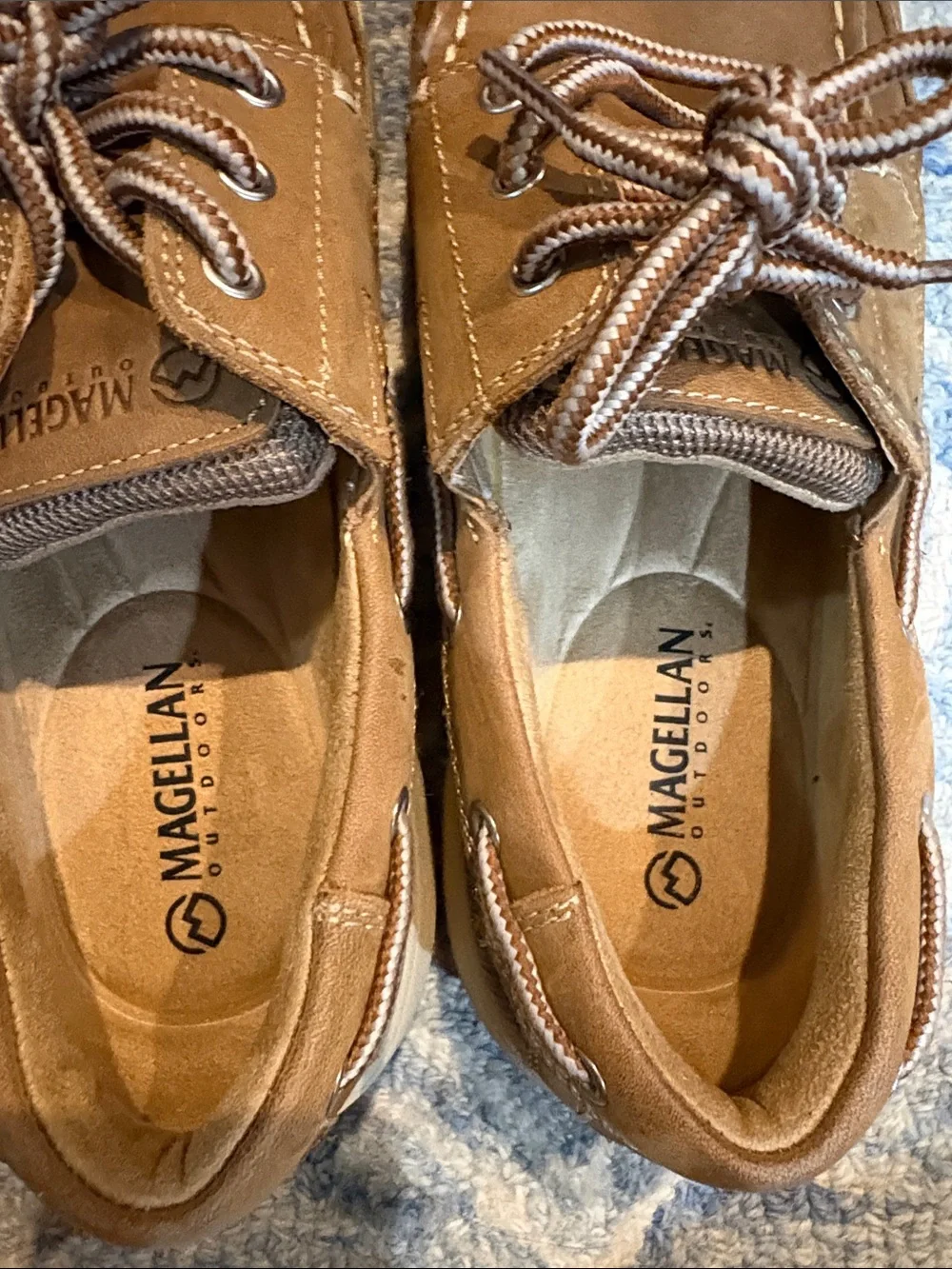 Magellan Outdoors Men’s Tan Leather Boat Shoes